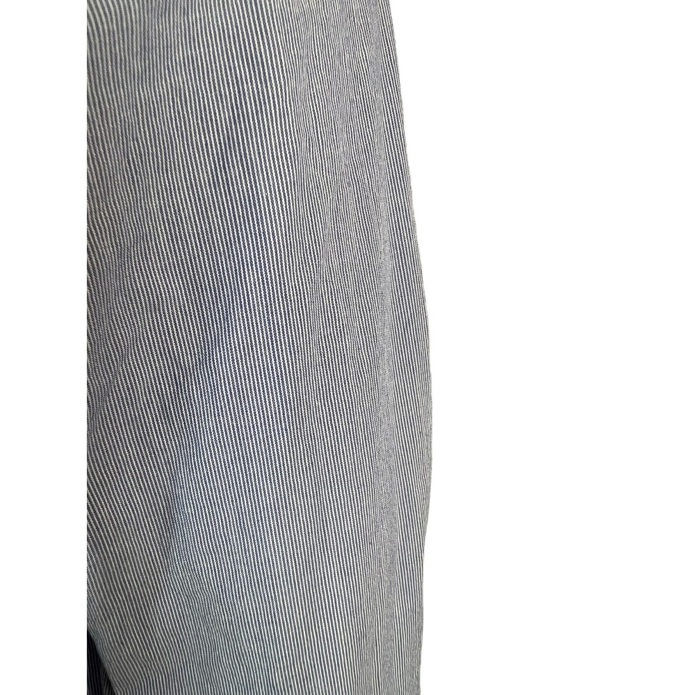 Ann Taylor S small blue and white bib front bow sleeve blouse top shirt - Picture 11 of 13